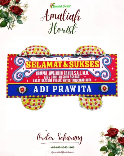 Karangan Bunga Ucapan Selamat di Pengantungan